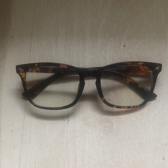 Tortoise Shell Square Glasses - Picture 2 of 5